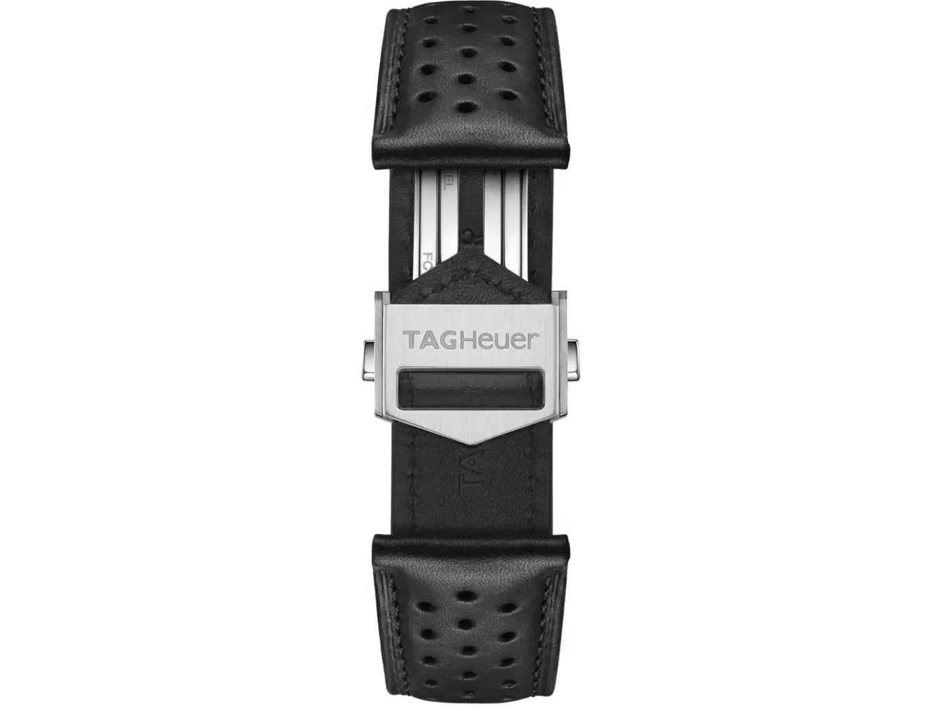 TAG Heuer Carrera 39Mm Black Perforated Leather Strap