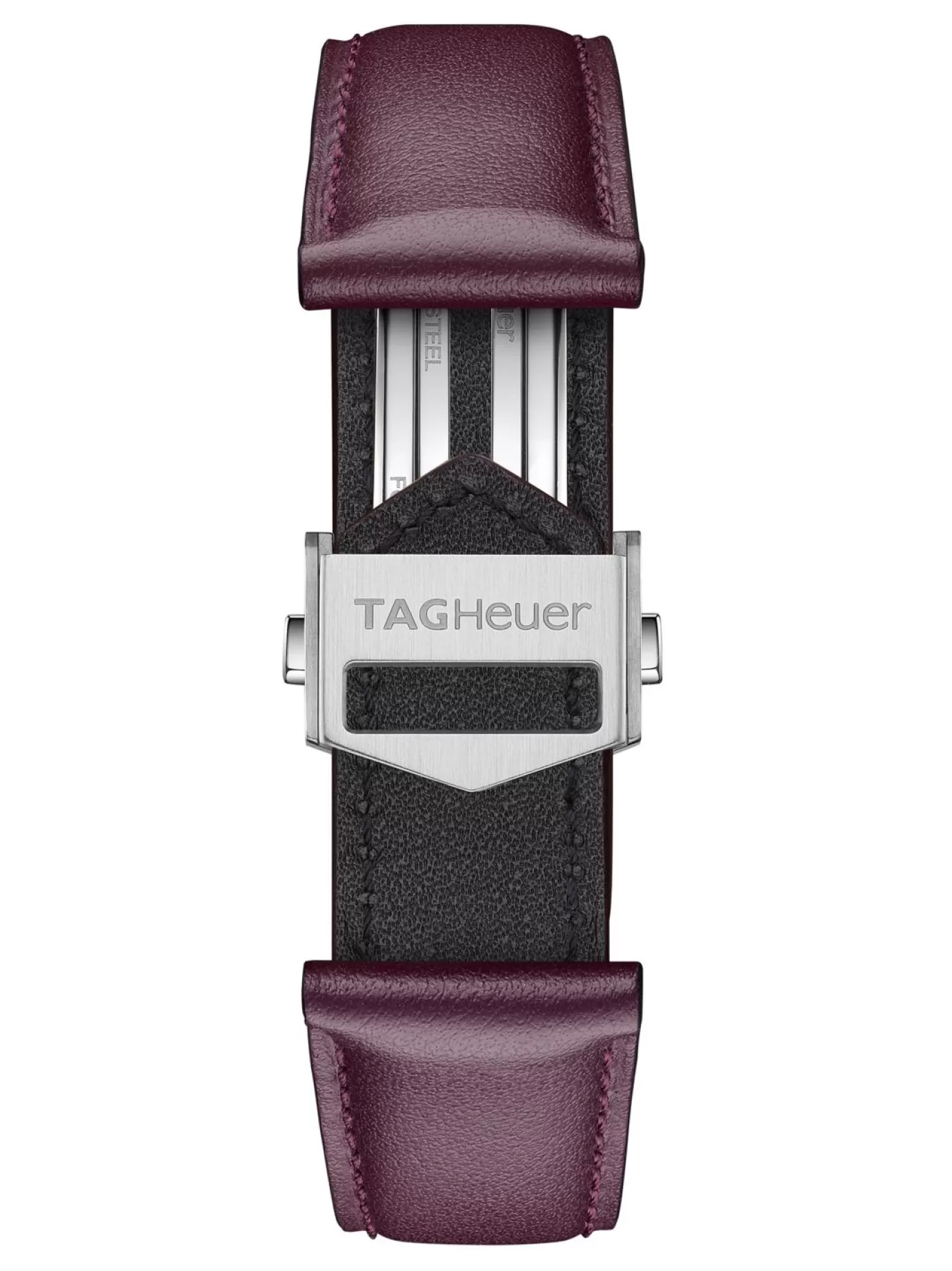 TAG Heuer Carrera 39Mm Burgundy Leather Strap