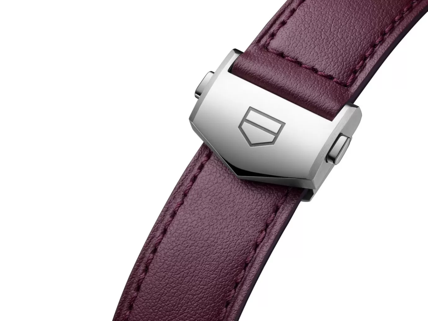 TAG Heuer Carrera 39Mm Burgundy Leather Strap